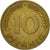 Moneta, Niemcy - RFN, 10 Pfennig, 1950, Stuttgart, VF(30-35), Mosiądz powlekany