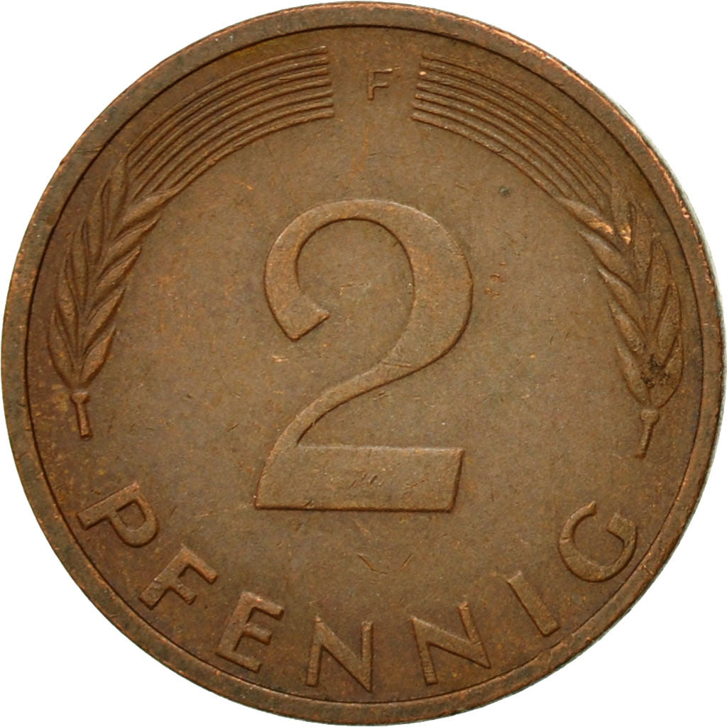 Moneta, GERMANIA - REPUBBLICA FEDERALE, 2 Pfennig, 1972, Stuttgart, BB, Acciaio
