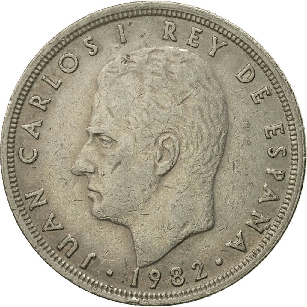Moneda, España, Juan Carlos I, 50 Pesetas, 1982, BC+, Cobre - níquel, KM:825