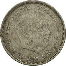 Coin, Spain, Caudillo and regent, 25 Pesetas, 1961, VF(20-25), Copper-nickel