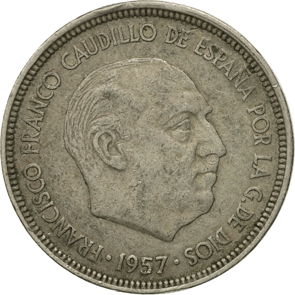 Münze, Spanien, Caudillo and regent, 5 Pesetas, 1958, S+, Copper-nickel, KM:786