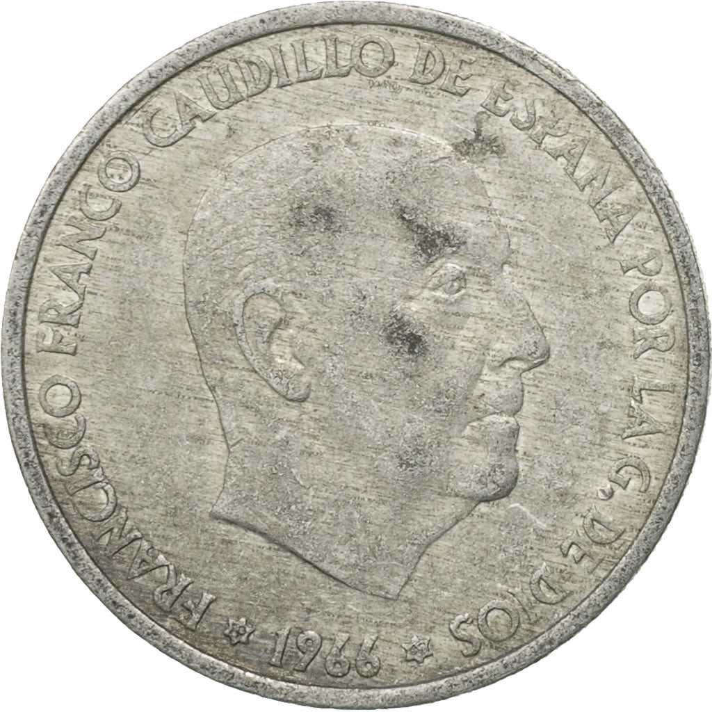 Münze, Spanien, Francisco Franco, caudillo, 50 Centimos, 1967, S+, Aluminium