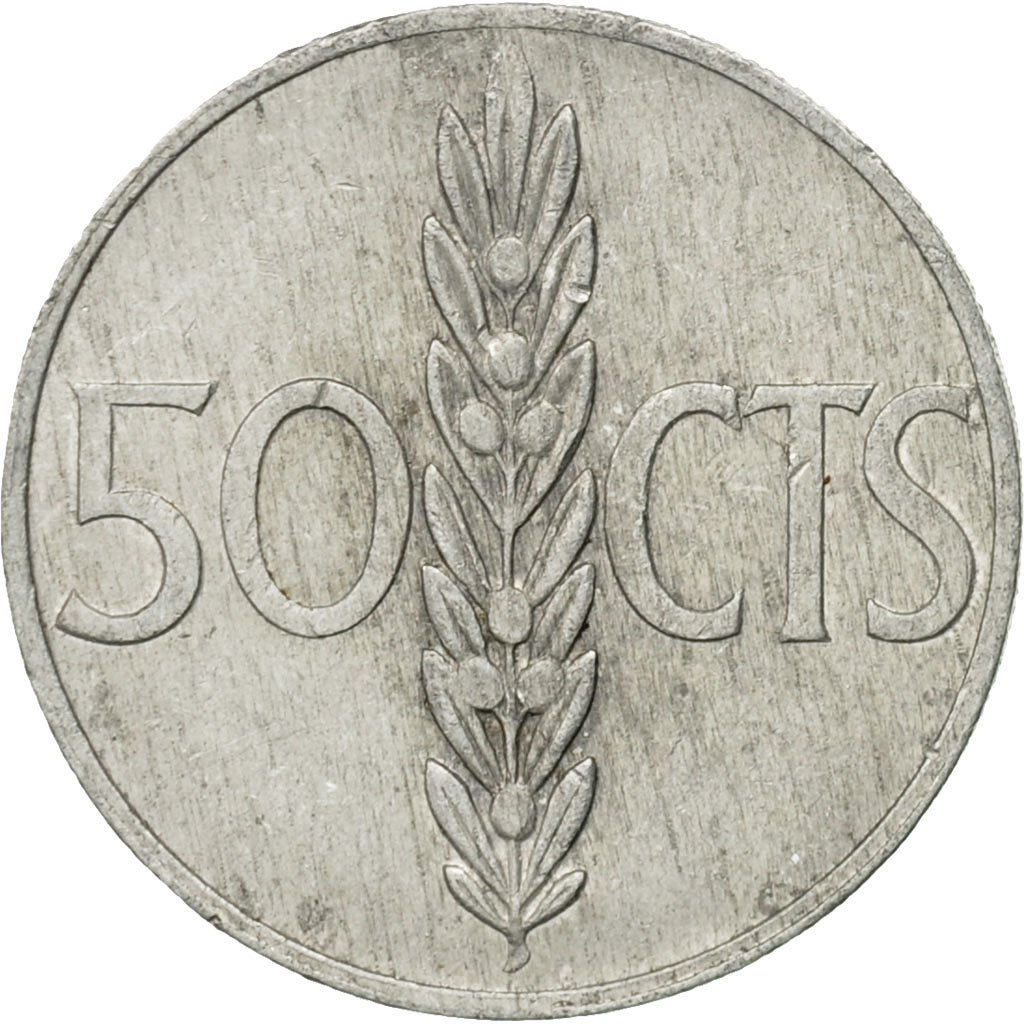 Münze, Spanien, Francisco Franco, caudillo, 50 Centimos, 1967, S, Aluminium