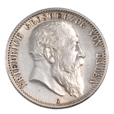 Coin, German States, BADEN, Friedrich I, 2 Mark, 1907, Stuttgart, AU(55-58)