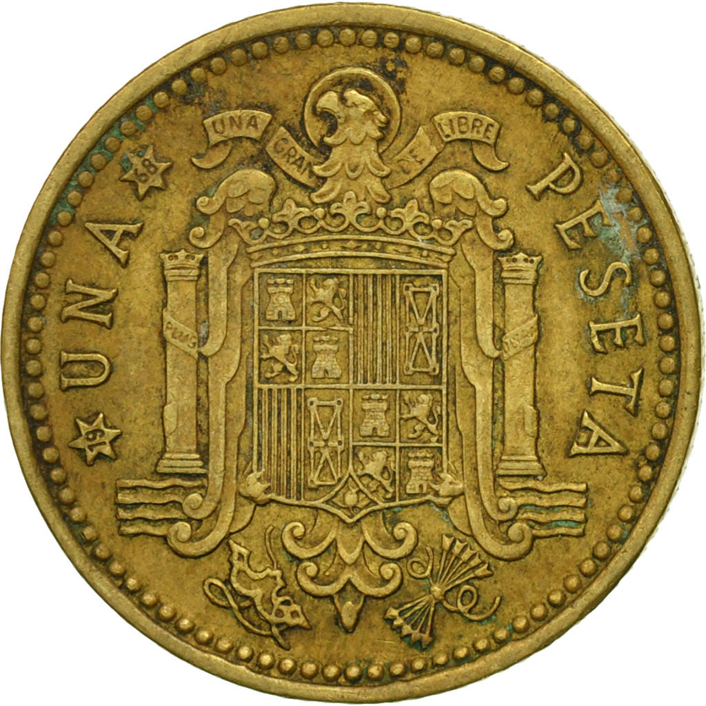 Coin, Spain, Francisco Franco, caudillo, Peseta, 1968, VF(20-25)