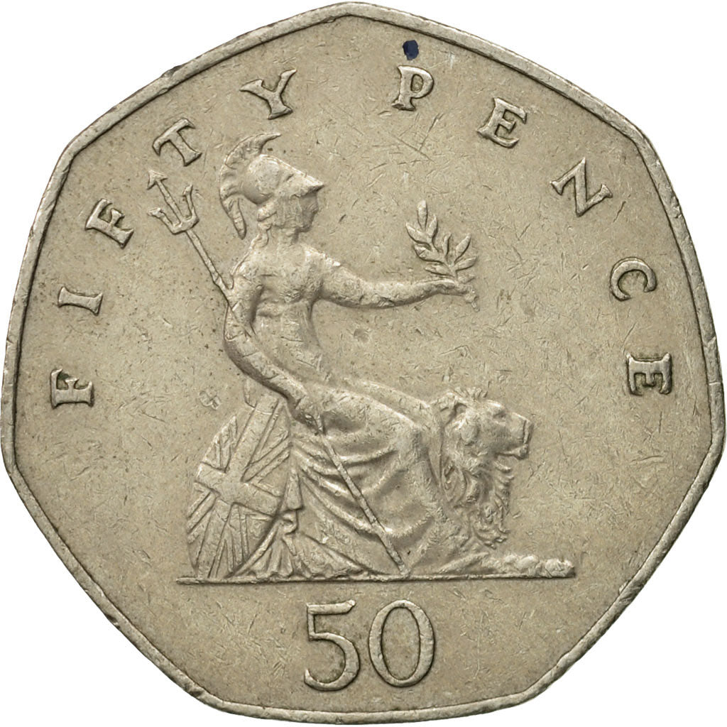 Coin, Great Britain, Elizabeth II, 50 Pence, 1983, VF(30-35), Copper-nickel