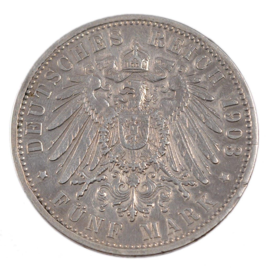 Coin, German States, BADEN, Friedrich I, 5 Mark, 1903, Karlsruhe, EF(40-45)