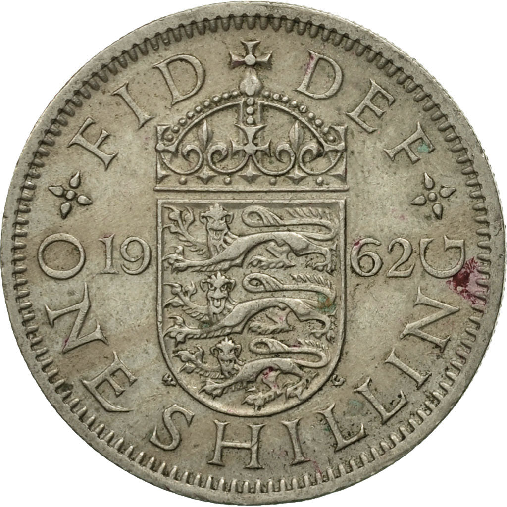 Coin, Great Britain, Elizabeth II, Shilling, 1962, VF(20-25), Copper-nickel