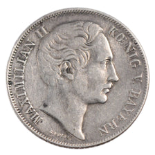 GERMAN STATES, 1/2 Gulden, 1853, Munich, KM #825, VF(30-35), Silver, 10.30
