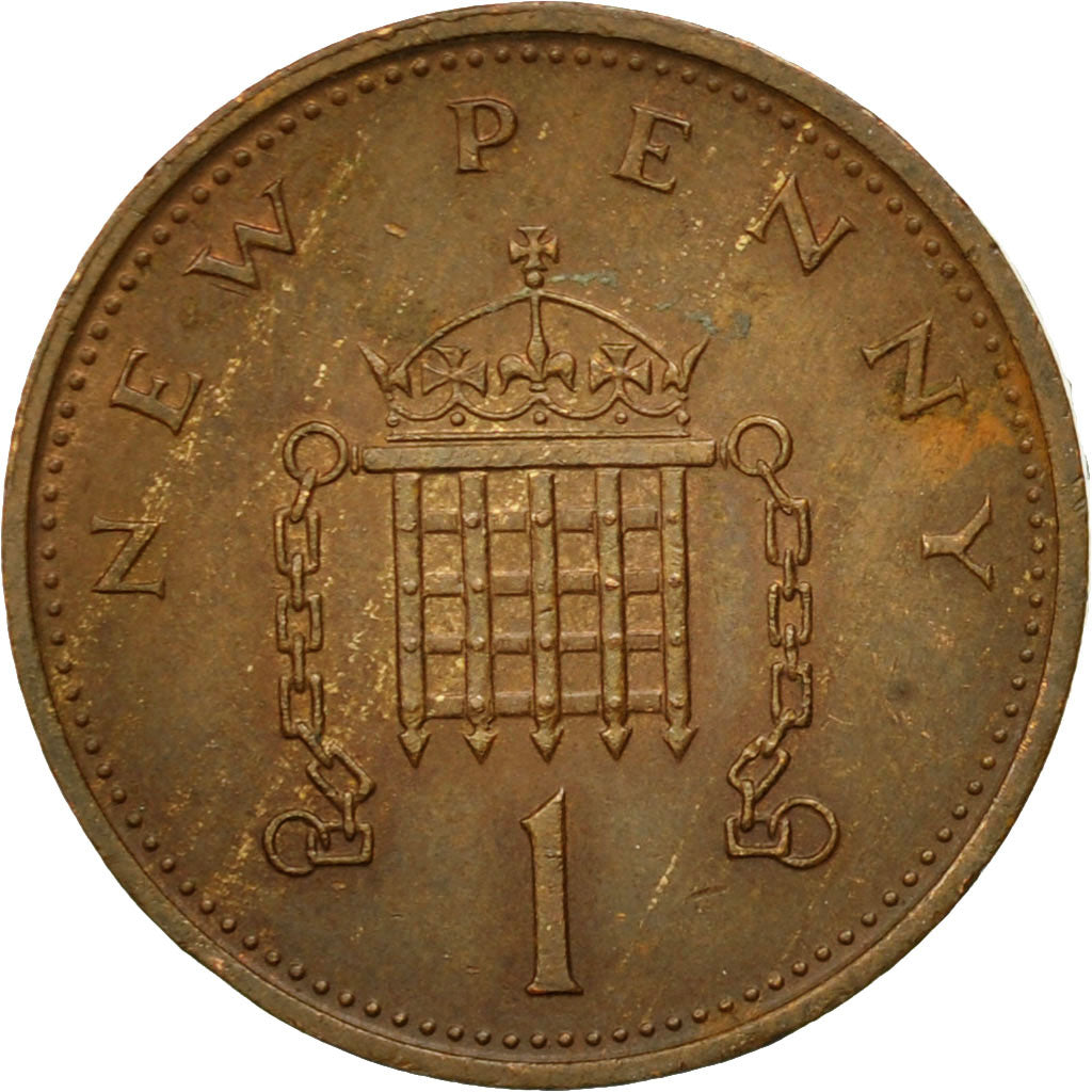 Coin, Great Britain, Elizabeth II, New Penny, 1977, VF(20-25), Bronze, KM:915