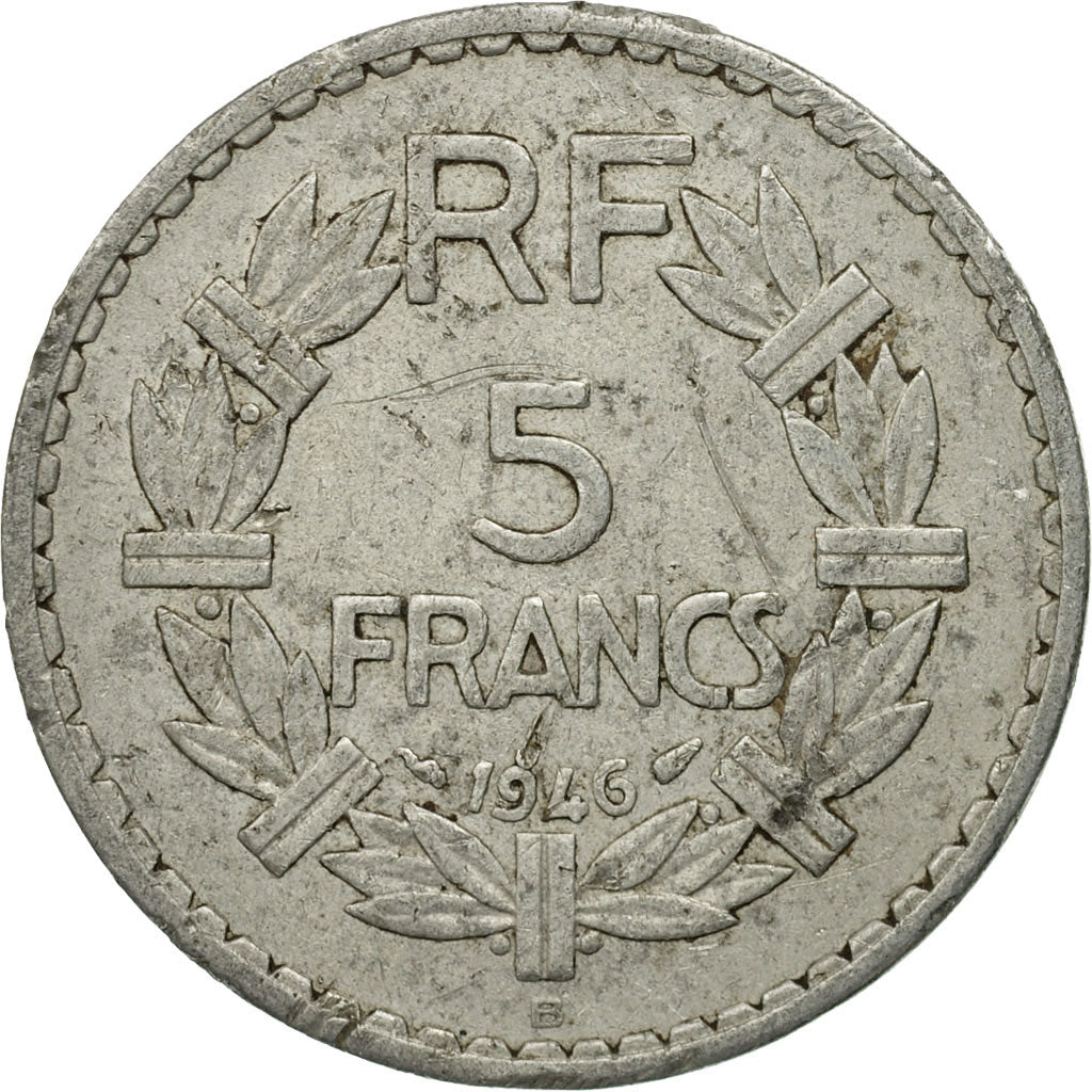 Münze, Frankreich, Lavrillier, 5 Francs, 1946, Beaumont - Le Roger, S+