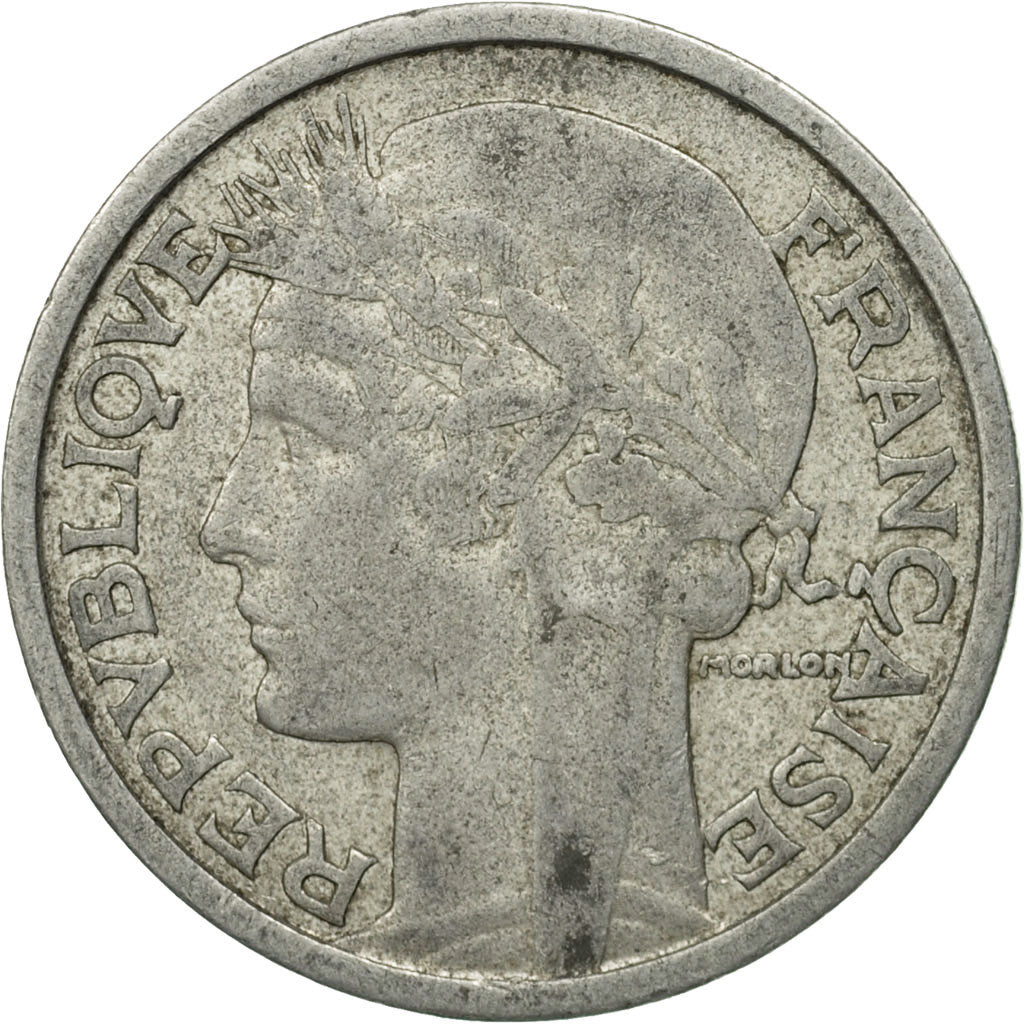 Moneta, Francja, Morlon, 2 Francs, 1950, Paris, VF(20-25), Aluminium, KM:886a.1