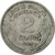 Moneda, Francia, Morlon, 2 Francs, 1945, Paris, BC+, Aluminio, KM:886a.1