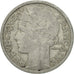 Moneda, Francia, Morlon, 2 Francs, 1958, Paris, BC+, Aluminio, KM:886a.1