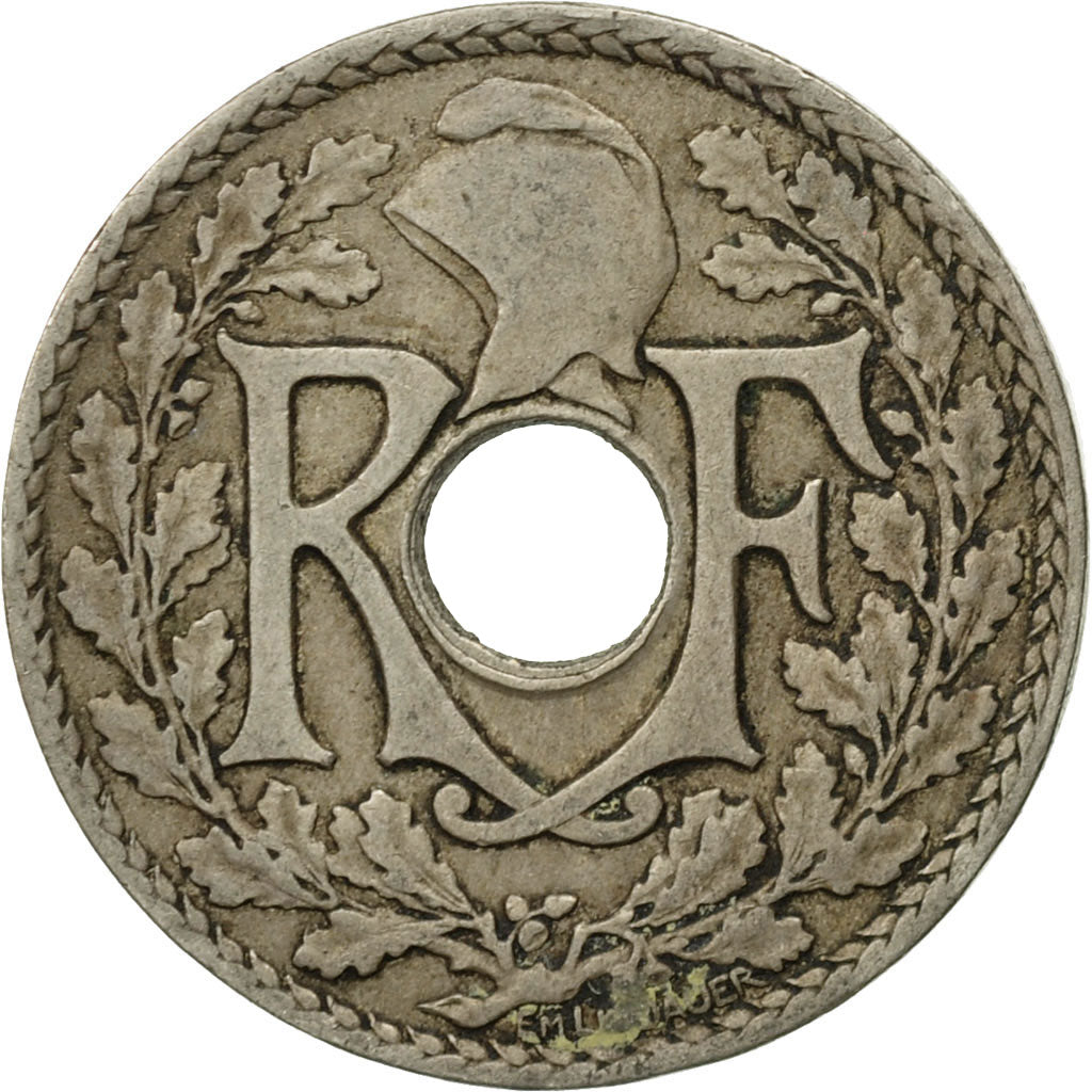 Moneta, Francia, Lindauer, 25 Centimes, 1923, MB, Rame-nichel, KM:867a