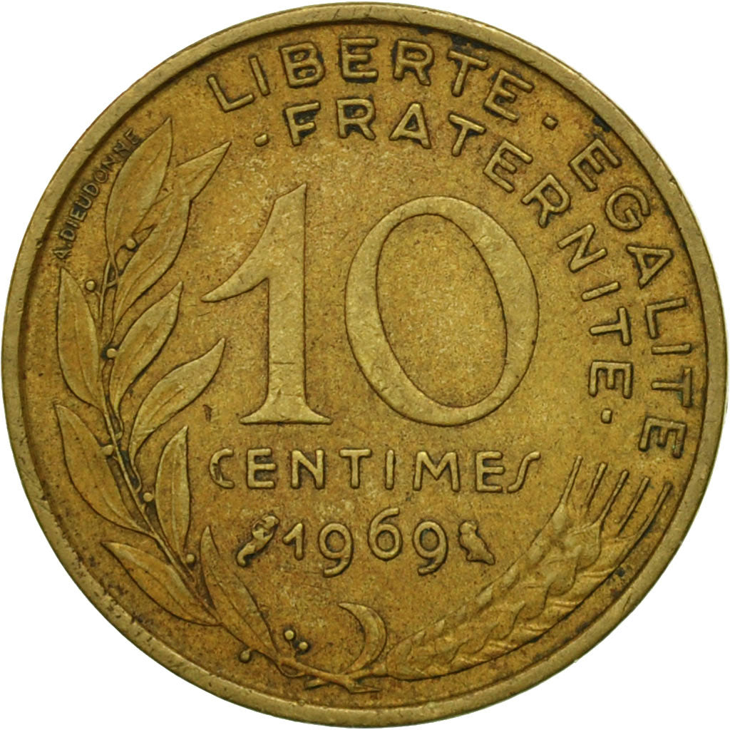 Monnaie, France, Marianne, 10 Centimes, 1969, Paris, TB+, Aluminum-Bronze