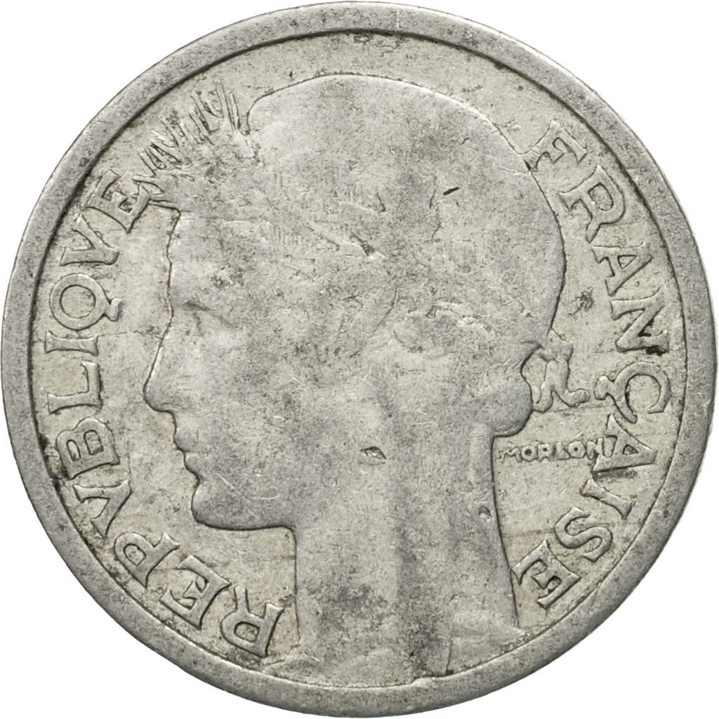 Moneta, Francia, Morlon, Franc, 1945, Paris, MB, Alluminio, KM:885a.1