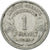 Moneda, Francia, Morlon, Franc, 1945, Paris, BC+, Aluminio, KM:885a.1