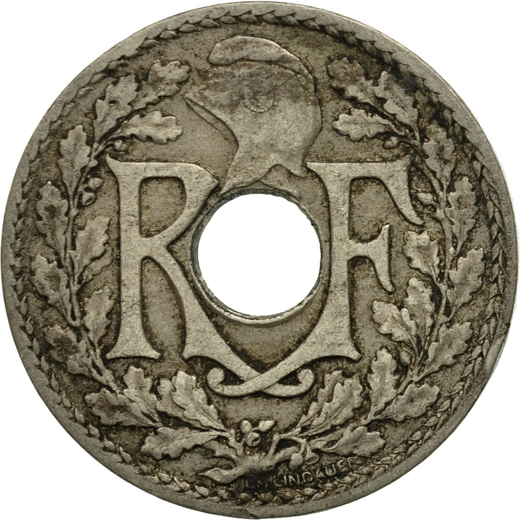 Moneda, Francia, Lindauer, 10 Centimes, 1923, Paris, BC+, Cobre - níquel