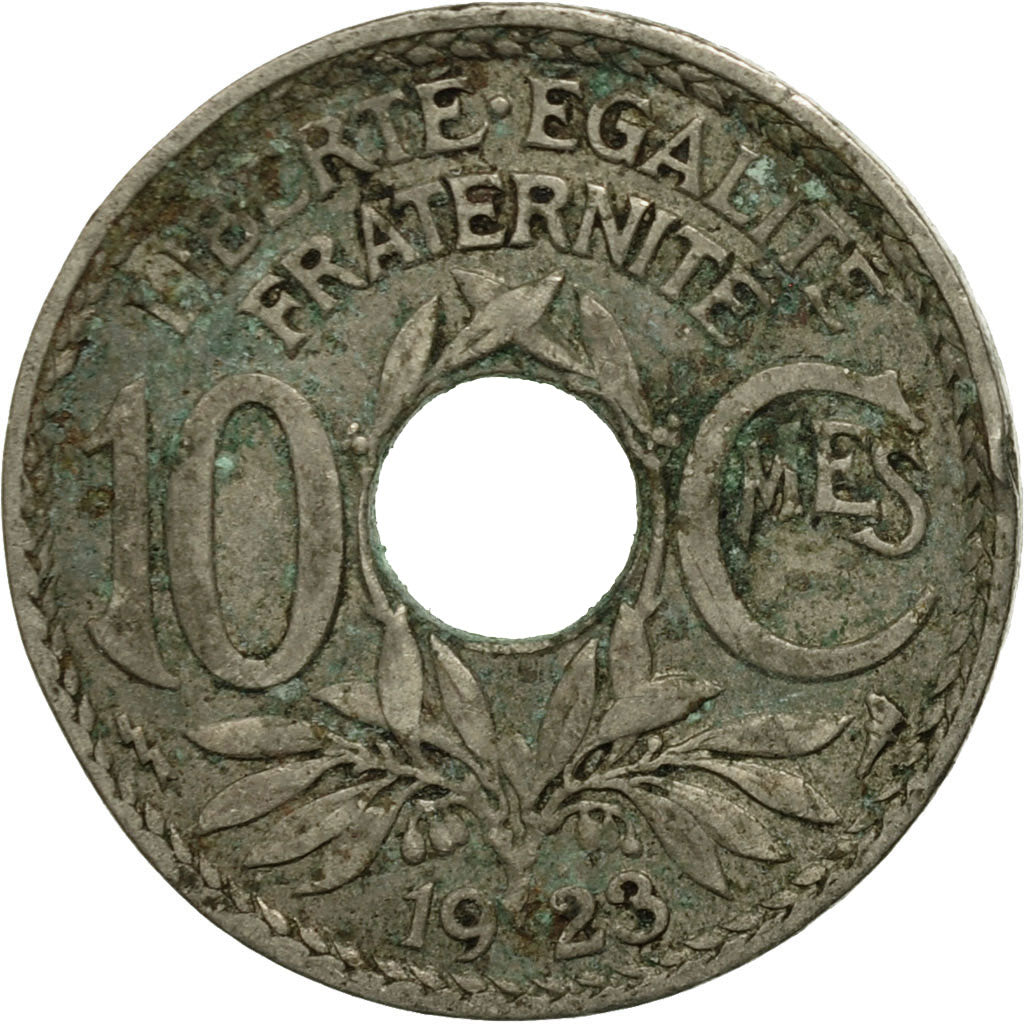 Coin, France, Lindauer, 10 Centimes, 1923, Poissy, F(12-15), Copper-nickel