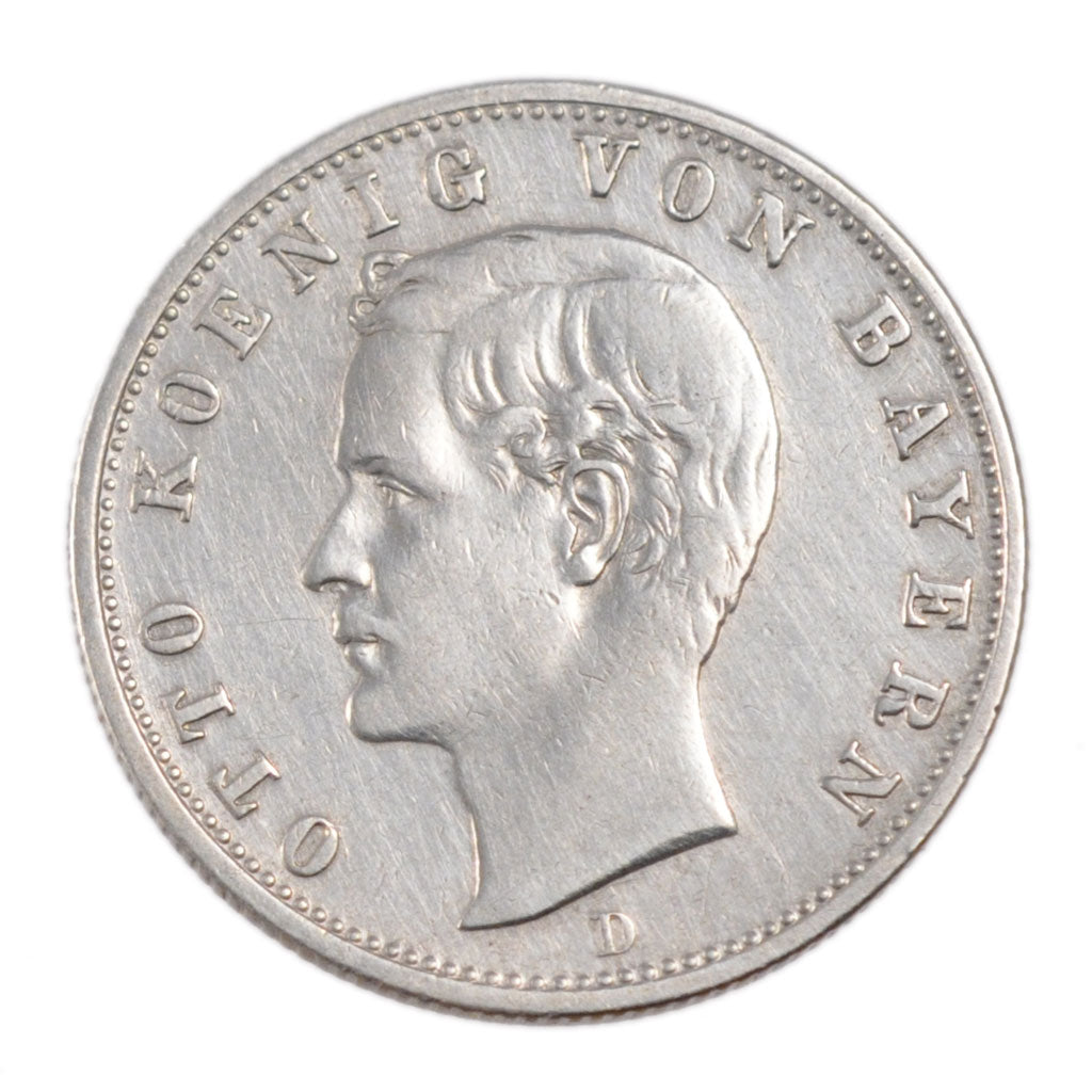 GERMAN STATES, 2 Mark, 1903, Munich, KM #913, VF(30-35), Silver, 28, 11.10
