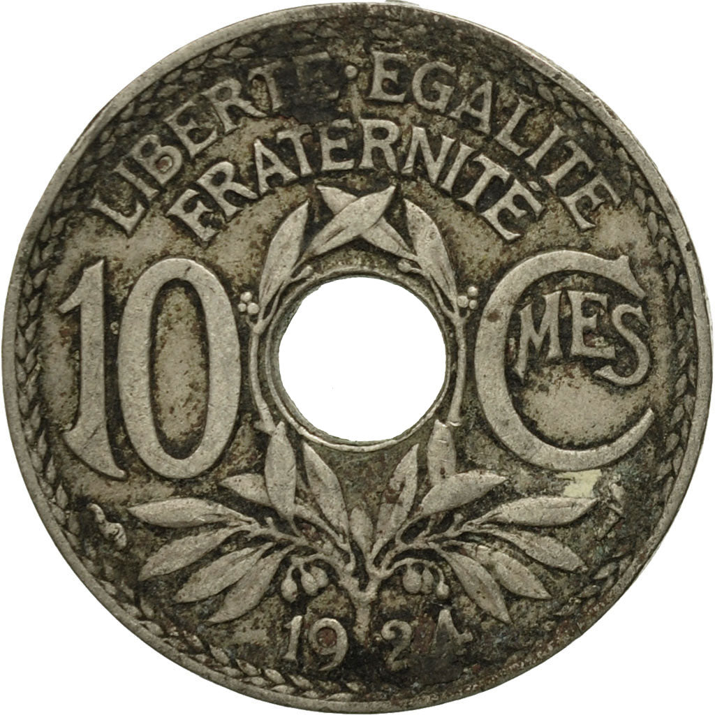 Coin, France, Lindauer, 10 Centimes, 1924, Paris, F(12-15), Copper-nickel