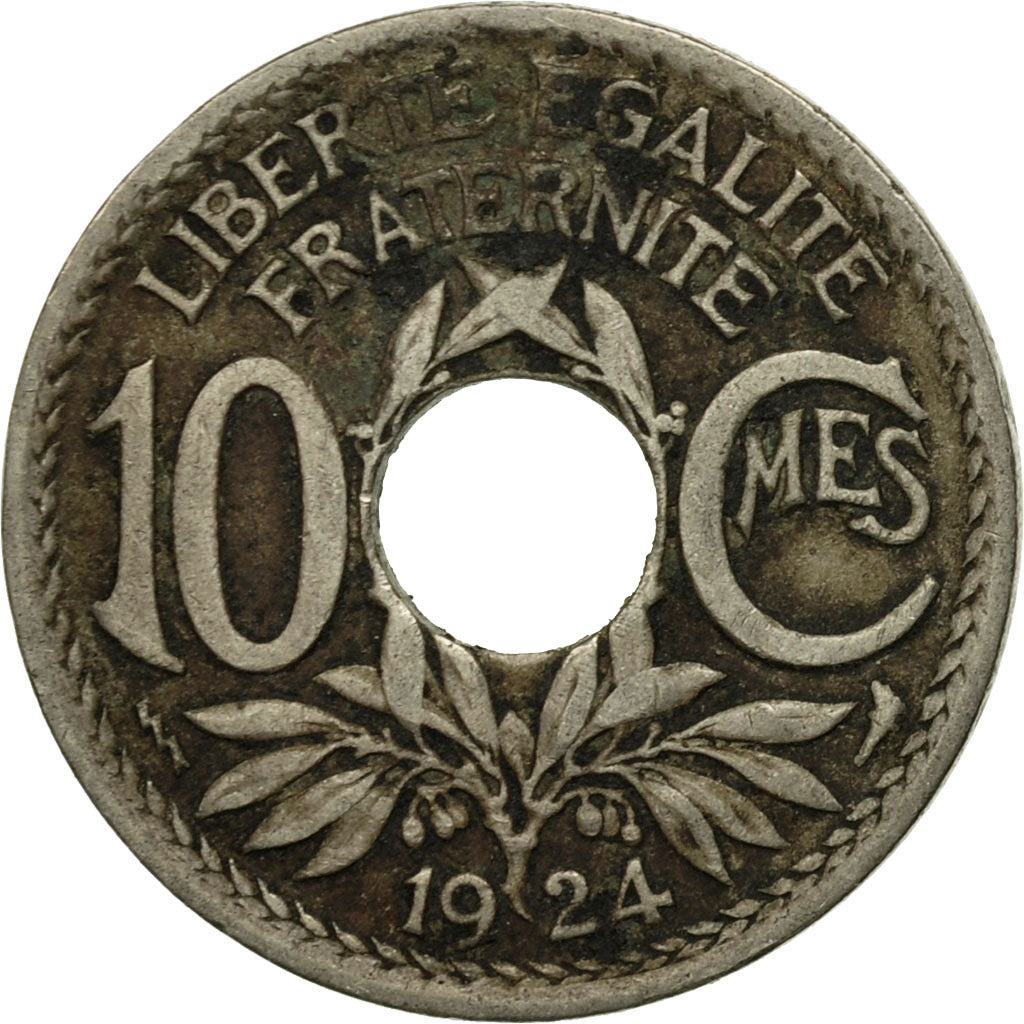 Coin, France, Lindauer, 10 Centimes, 1924, Poissy, VF(20-25), Copper-nickel