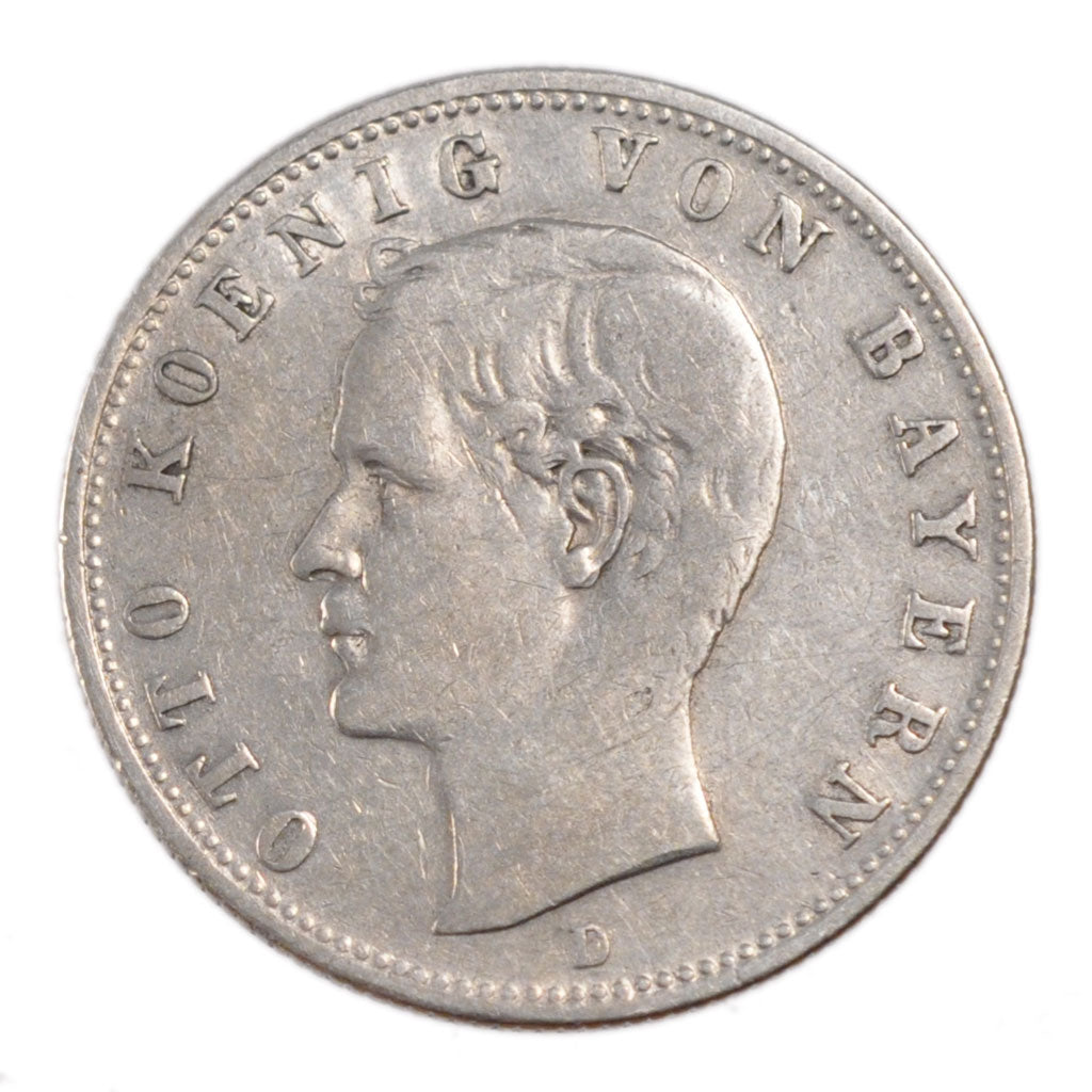 GERMAN STATES, 2 Mark, 1905, Munich, KM #913, EF(40-45), Silver, 28, 11.10