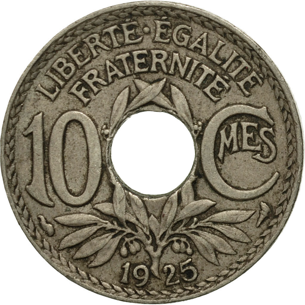 Moneta, Francia, Lindauer, 10 Centimes, 1925, Paris, MB+, Rame-nichel, KM:866a