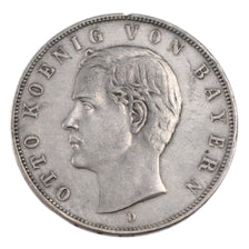 Coin, German States, BAVARIA, Otto, 3 Mark, 1909, Munich, VF(30-35), Silver