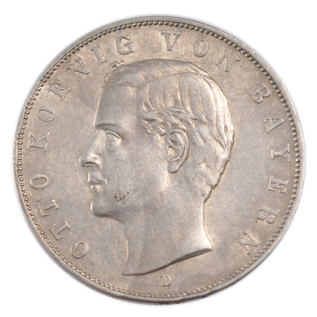 Coin, German States, BAVARIA, Otto, 3 Mark, 1912, Munich, VF(30-35), Silver
