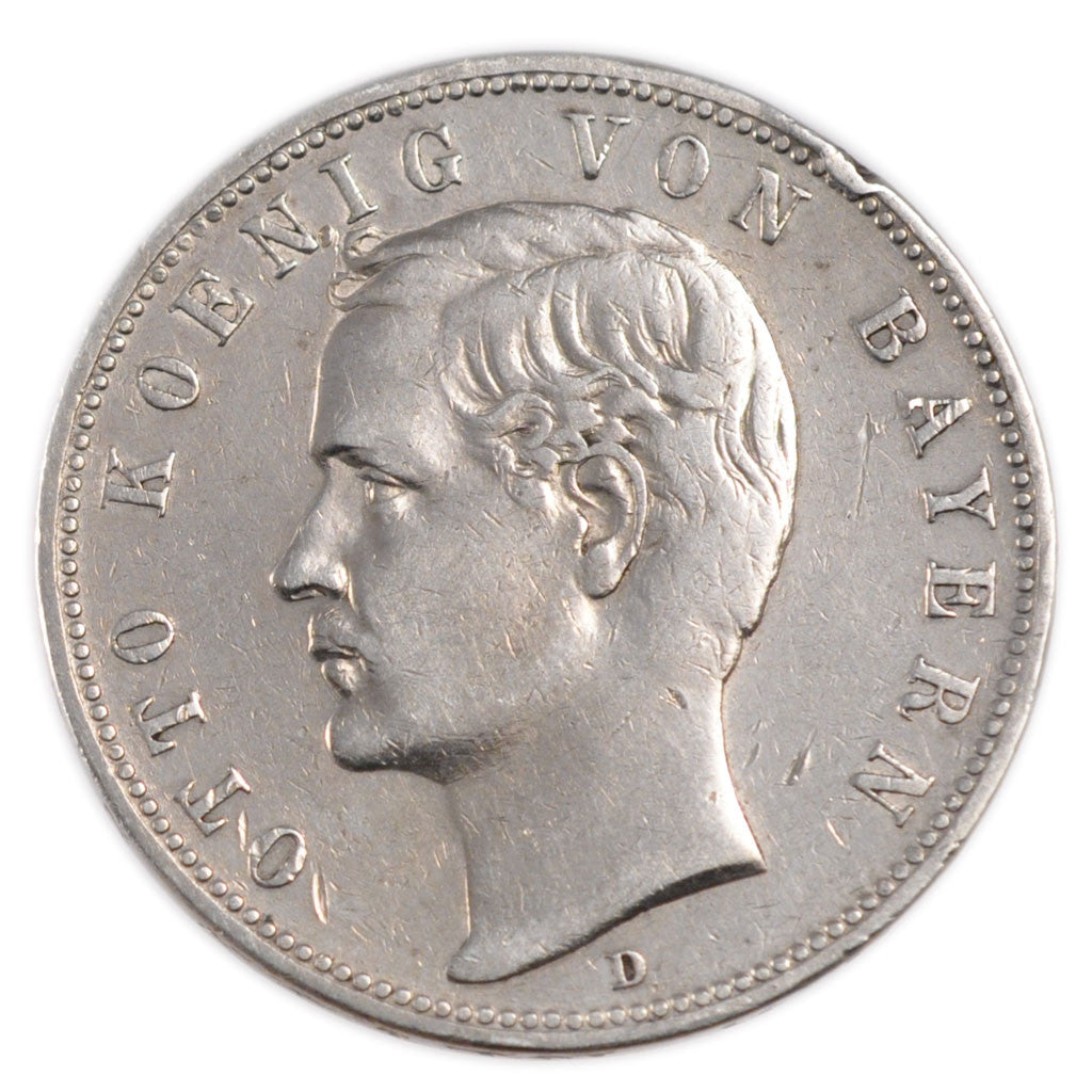 GERMAN STATES, 5 Mark, 1899, Munich, KM #915, EF(40-45), Silver, 38, 27.50