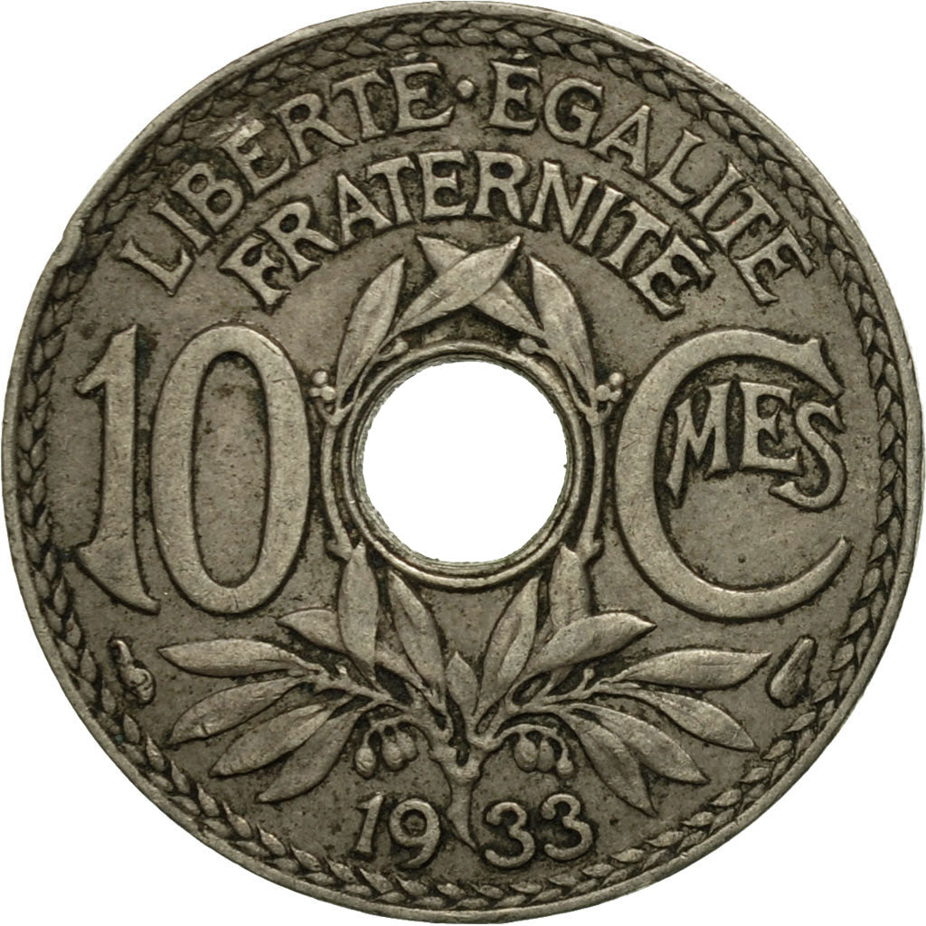 Münze, Frankreich, Lindauer, 10 Centimes, 1933, Paris, S, Copper-nickel