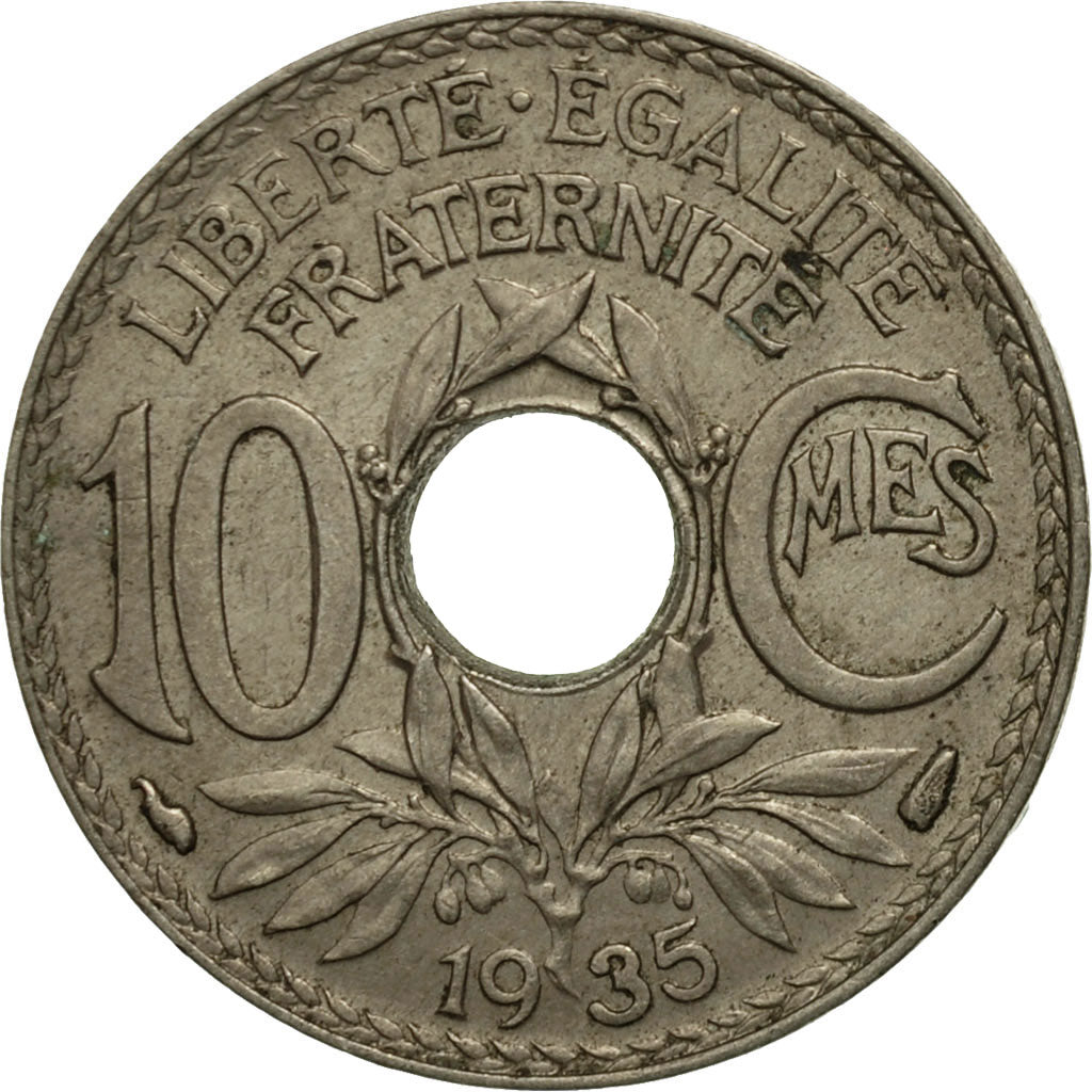 Monnaie, France, Lindauer, 10 Centimes, 1935, Paris, TB+, Copper-nickel, KM:866a
