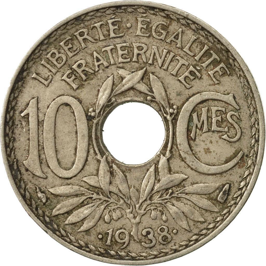 Coin, France, Lindauer, 10 Centimes, 1938, Paris, VF(20-25), Nickel-Bronze