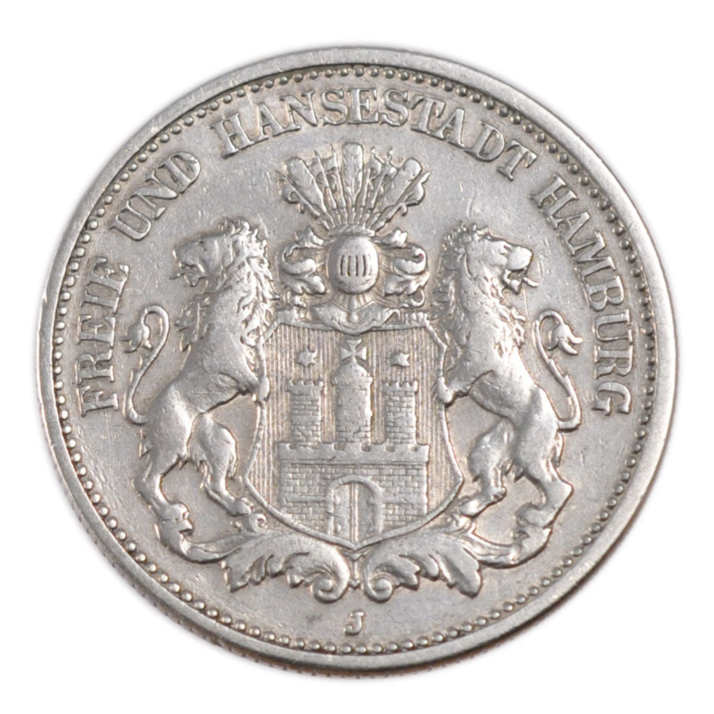 Coin, German States, HAMBURG, 2 Mark, 1907, Hamburg, EF(40-45), Silver, KM:612