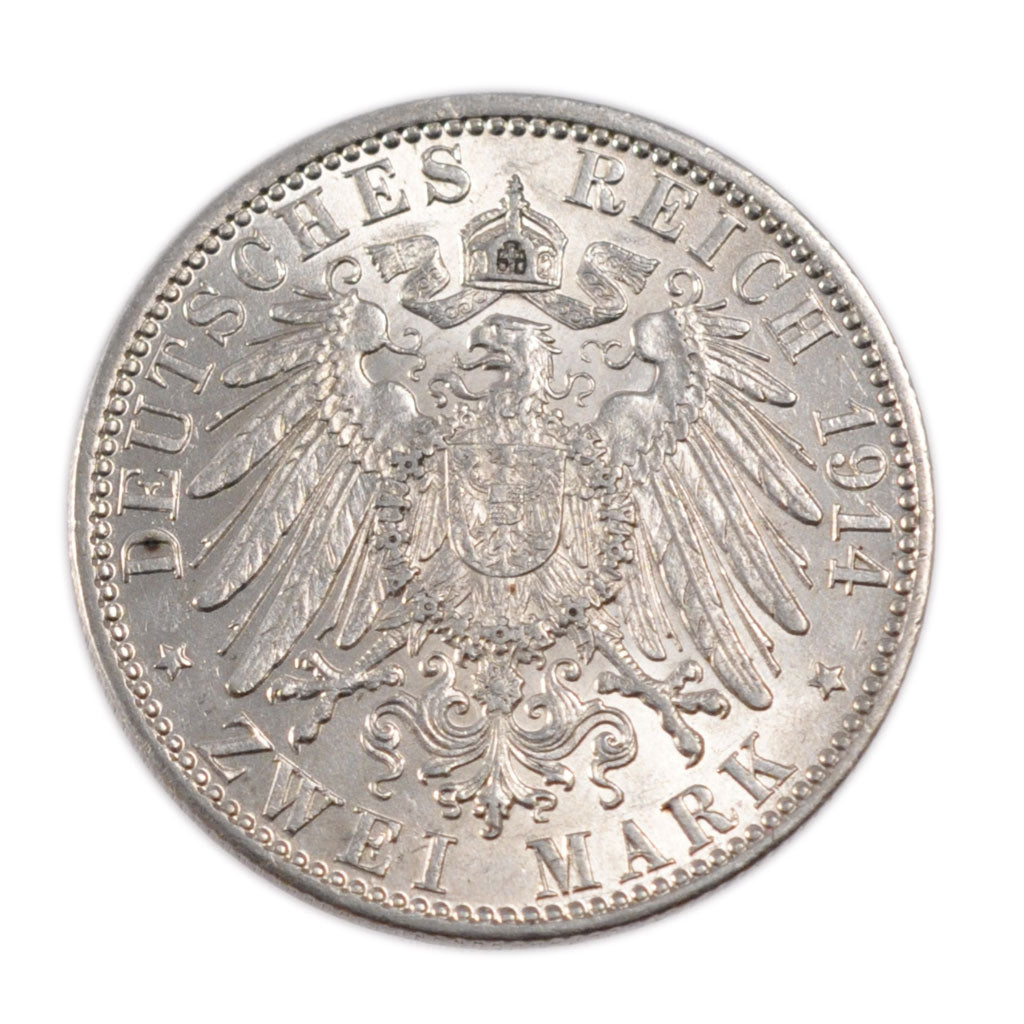 Monnaie, Etats allemands, HAMBURG, 2 Mark, 1914, Hamburg, SUP+, Argent, KM:612