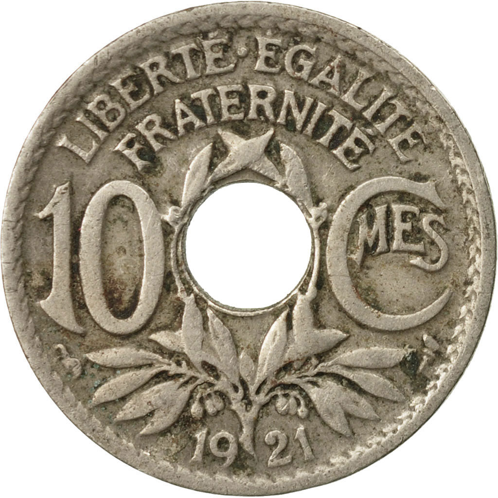 Münze, Frankreich, Lindauer, 10 Centimes, 1921, Paris, S, Copper-nickel