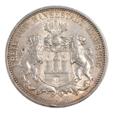 Coin, German States, HAMBURG, 3 Mark, 1911, Hamburg, AU(50-53), Silver, KM:620