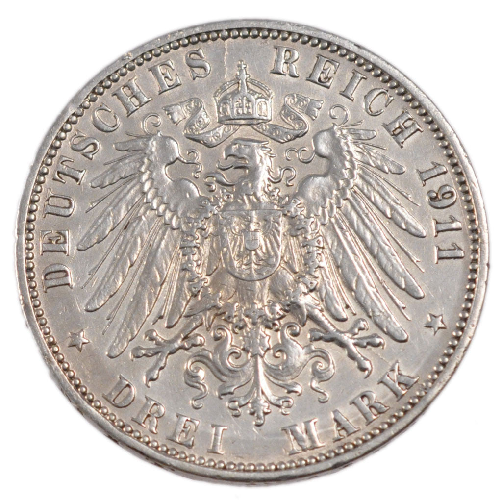 Monnaie, Etats allemands, HAMBURG, 3 Mark, 1911, Hamburg, TTB+, Argent, KM:620