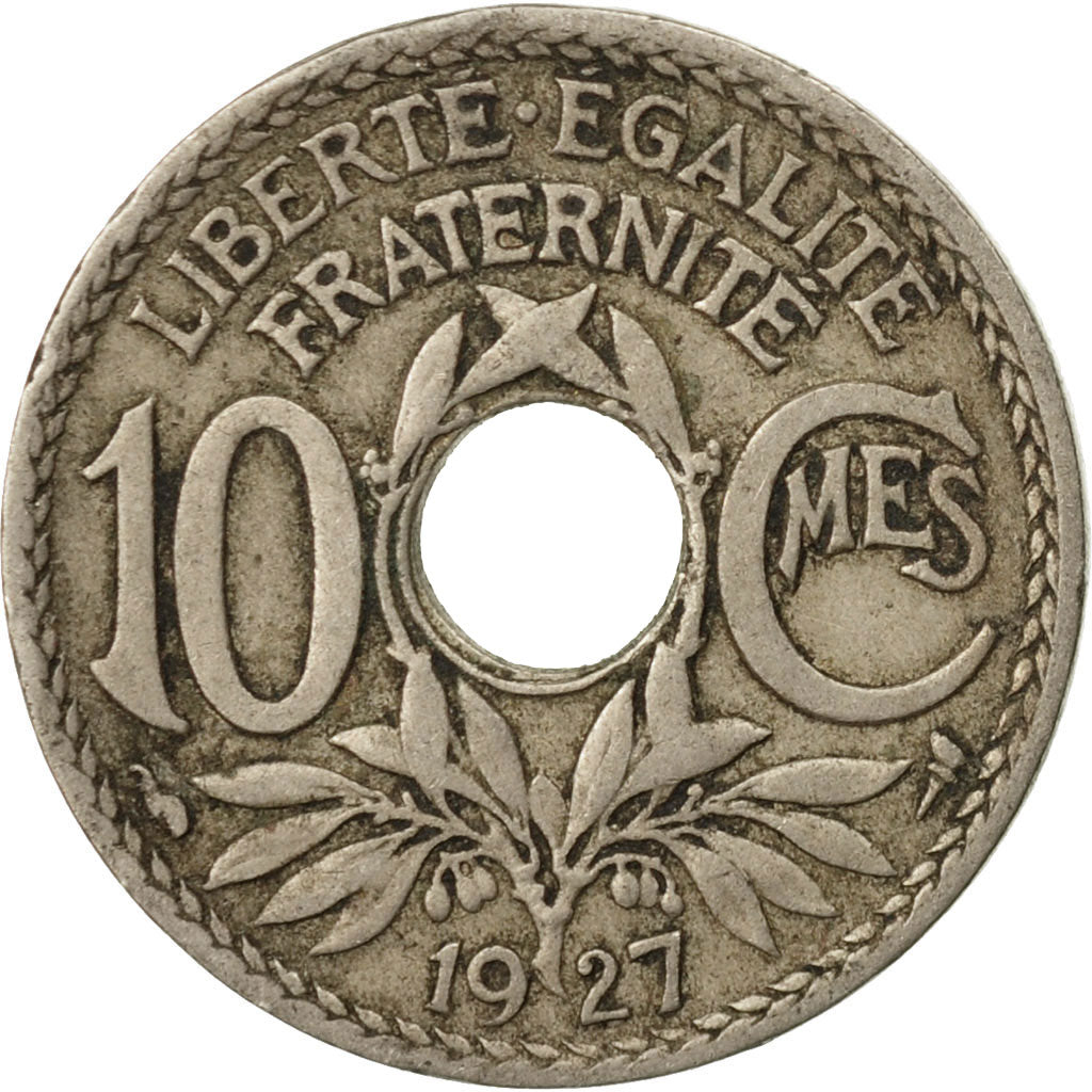 Coin, France, Lindauer, 10 Centimes, 1927, Paris, VF(20-25), Copper-nickel