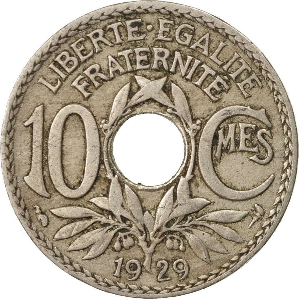 Moneta, Francia, Lindauer, 10 Centimes, 1929, Paris, BB, Rame-nichel, KM:866a