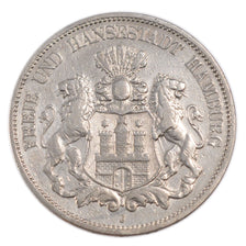 Coin, German States, HAMBURG, 5 Mark, 1894, Hamburg, EF(40-45), Silver, KM:610