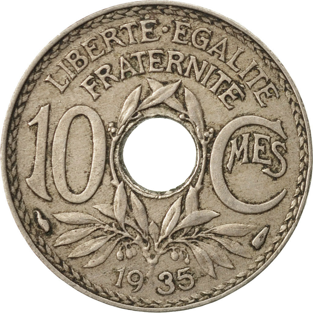 Coin, France, Lindauer, 10 Centimes, 1935, Paris, VF(30-35), Copper-nickel