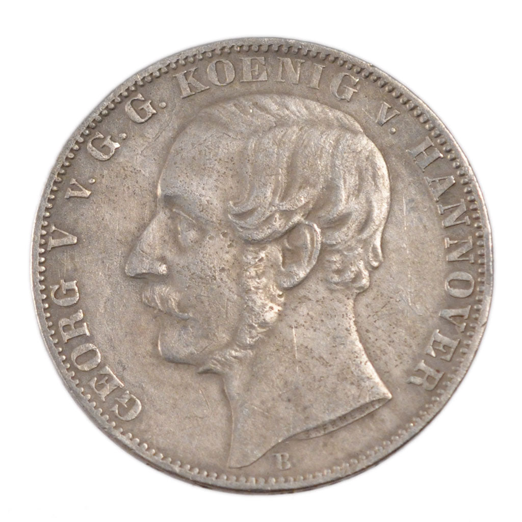 GERMAN STATES, Thaler, 1864, Hannover, KM #230, EF(40-45), Silver, 18.30