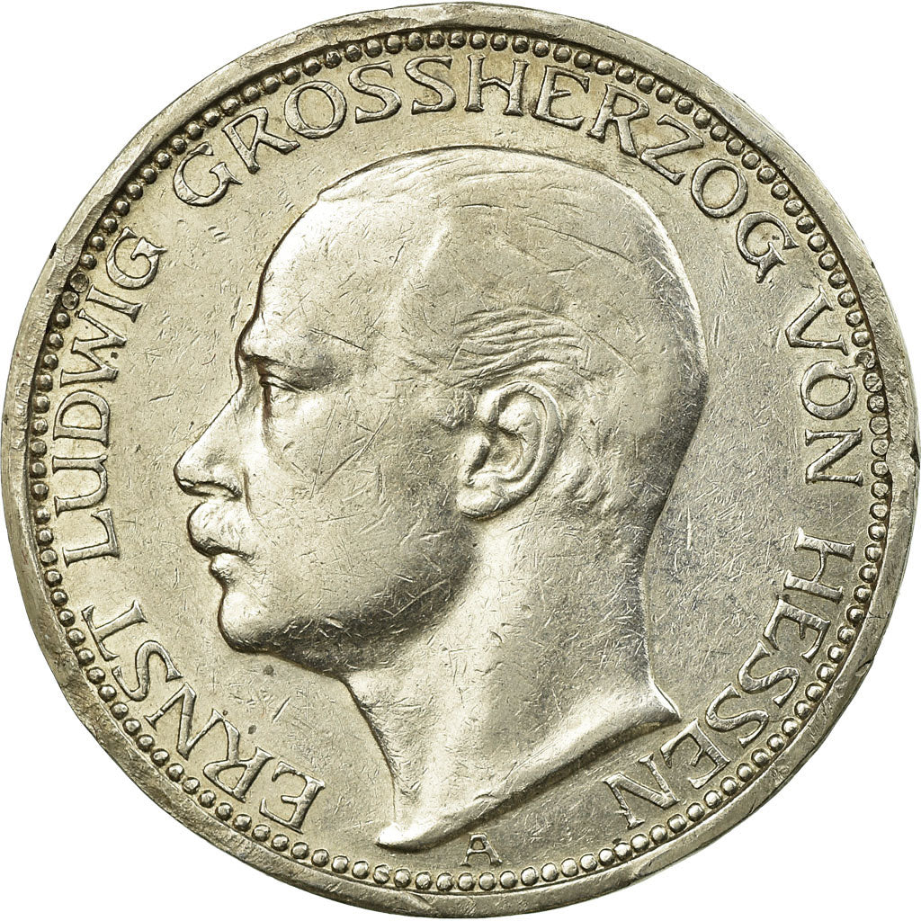 Coin, German States, HESSE-DARMSTADT, Ernst Ludwig, 3 Mark, 1910, Berlin