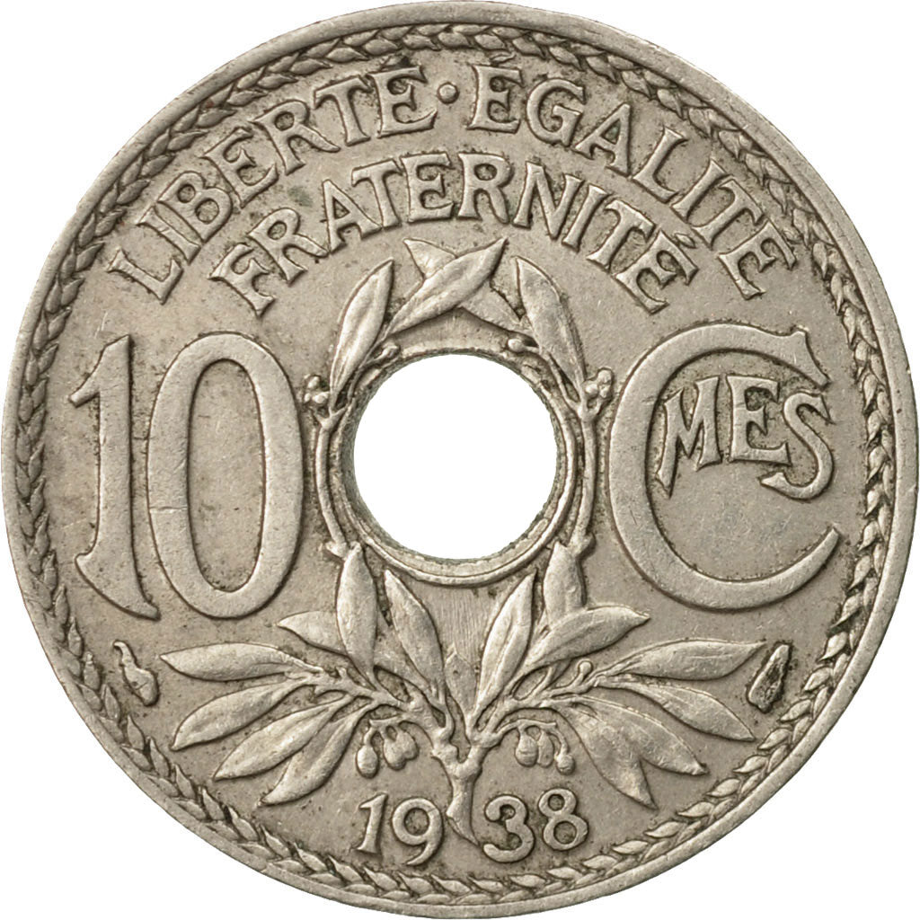 Coin, France, Lindauer, 10 Centimes, 1938, Paris, AU(50-53), Copper-nickel