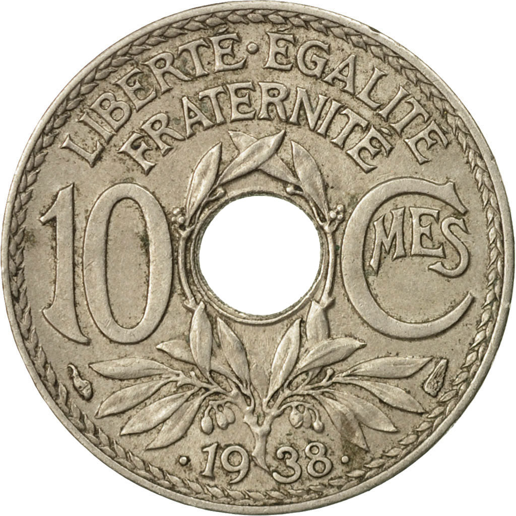 Coin, France, Lindauer, 10 Centimes, 1938, Paris, EF(40-45), Nickel-Bronze