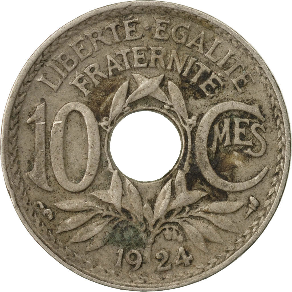 Coin, France, Lindauer, 10 Centimes, 1924, Paris, VF(20-25), Copper-nickel