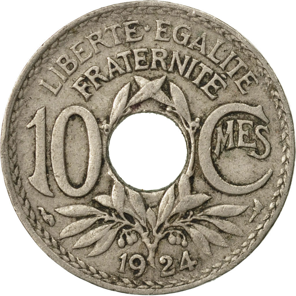 Coin, France, Lindauer, 10 Centimes, 1924, Paris, VF(30-35), Copper-nickel